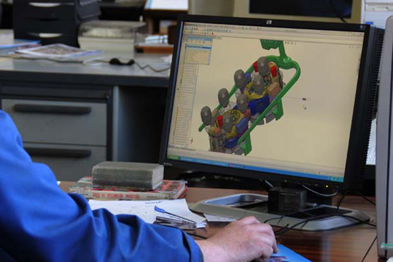 Specialized software with simulation of die filling and solidification processes